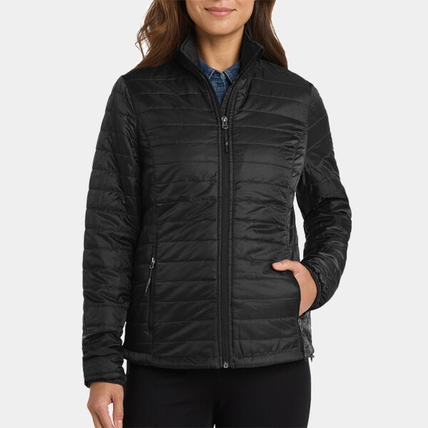 Ladies Packable Puffy Jacket Thumbnail